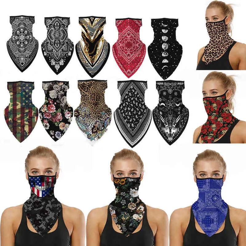 Wielofunkcyjny Neck Gaiter Balaclava Bandana Moda Tura Tubka Neck Opaska Szalik Nakrycia głowy Bandana Cap Outdoors Akcesoria Y1229