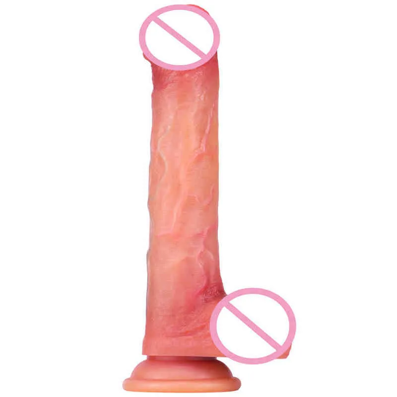 NXY Dildos Anal Toys Zhenyanggen No 8 Liquid Silica Gel Make up Penis Super Simulation Large Thick False Adult Sex Products Female 0225