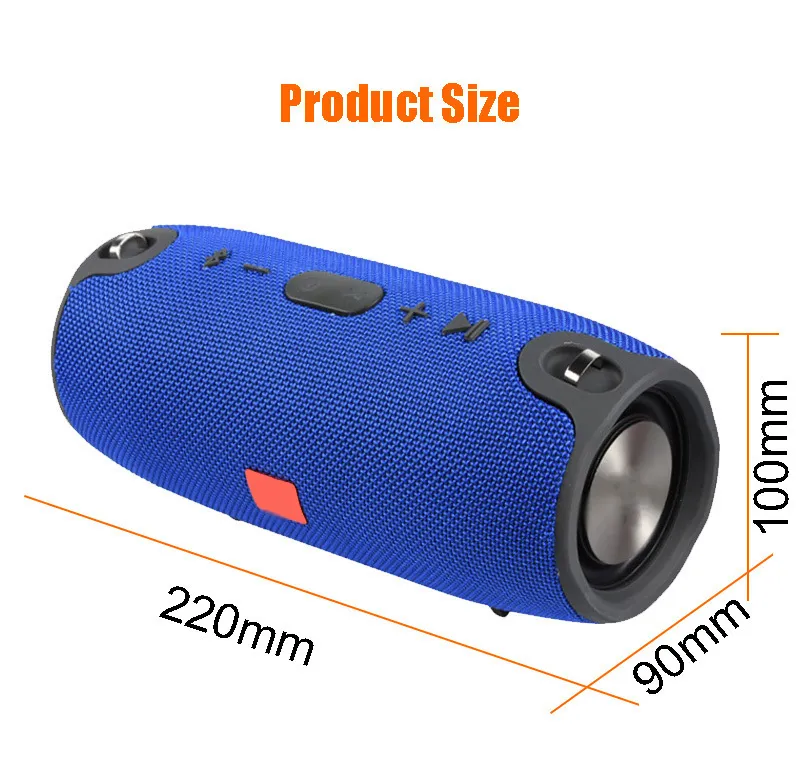 High Power Outdoor draagbare bluetooth speaker subwoofer soundbar draadloze baskolom waterdichte luidspreker ondersteunt AUX TF USB LJ2012462513
