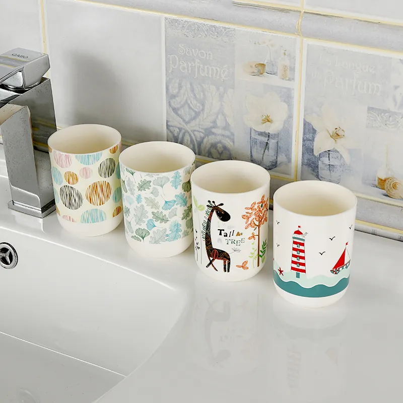 / Set d'impression d'accessoires de salle de bains Ensemble de décoration de maison Distributeur de lotion de bain de bouche Coupe de savon Ensemble LJ201204