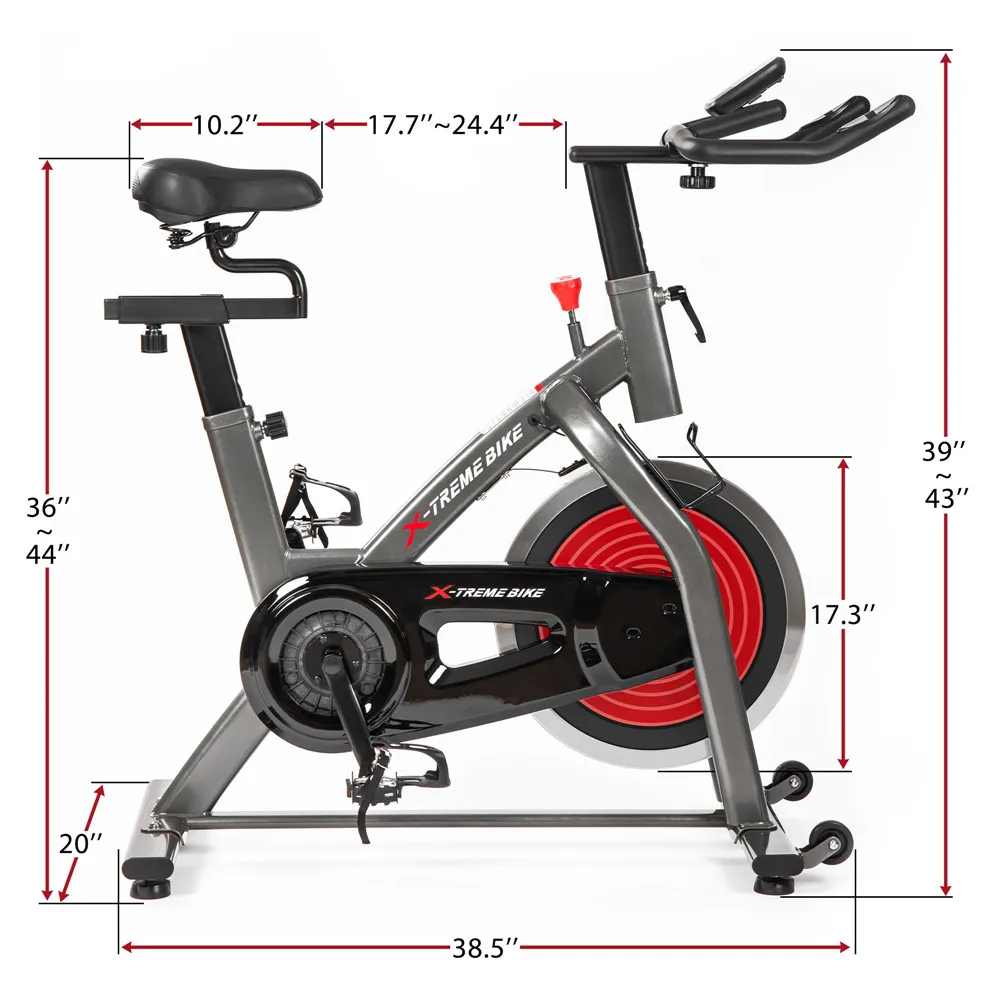 USA: s lager inomhus träning cykelcykel justerbar stationär LCD -skärm med pulssensor för hemkardioträning bälte drive2788