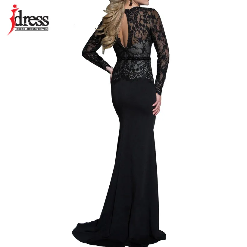 IDress New Sexy Lace Vintage Mermaid Elegant Long Maxi Dress Formal Party Women Gown Special Occasion Dresses 2018 Vestido Longo (3)