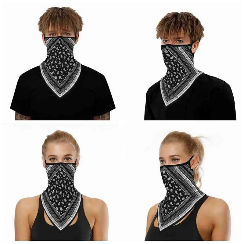 Wielofunkcyjny Neck Gaiter Balaclava Bandana Moda Tura Tubka Neck Opaska Szalik Nakrycia głowy Bandana Cap Outdoors Akcesoria Y1229