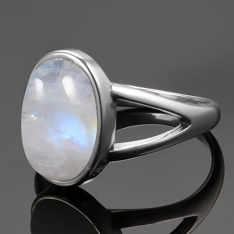 Original Natural Moonstone Cab Gemstone 925 Sterling Silver Jewelry Rings Handmade Vintage Indian For Women Men Girls 220216