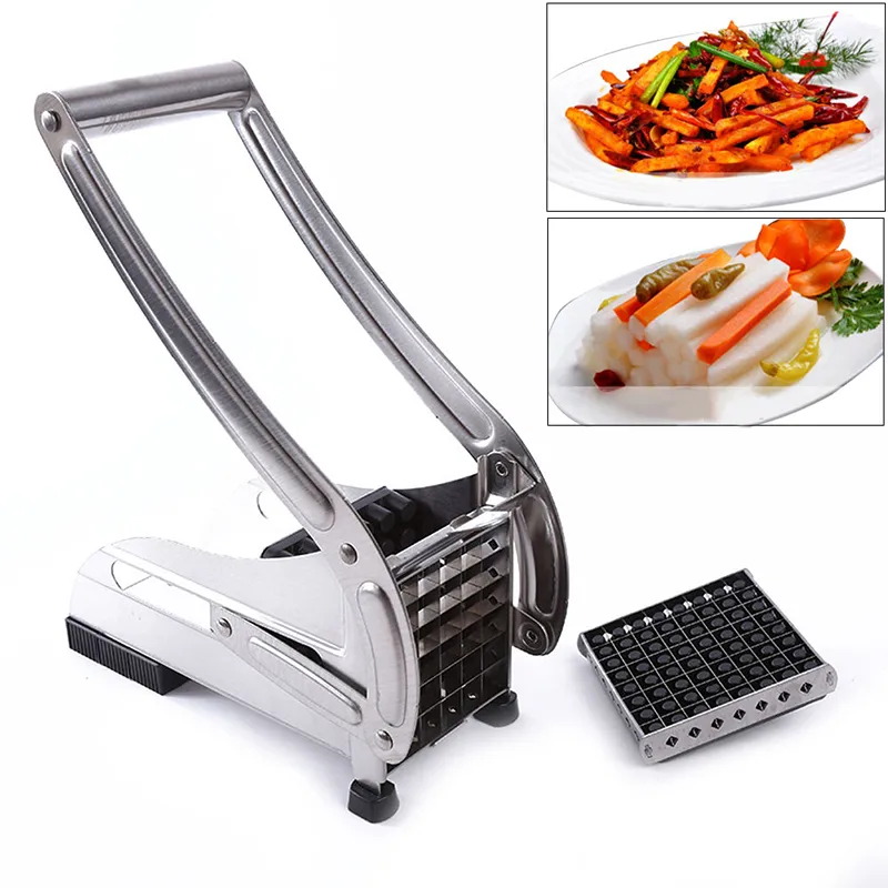 JX-LCLYL Stainless Steel French Fry Cutter Machine Vegetable Potato Kitchen Slicer