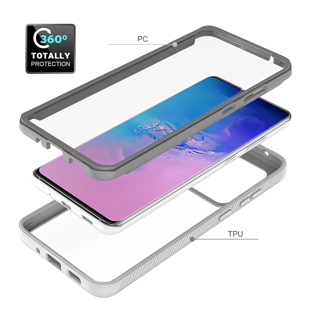 2 em 1 híbrido hard + tpu caso para Samsung Galaxy S21 Ultra S20 S10 PLUS S10E 5G Nota 10 Pro CHIJT à prova de choque