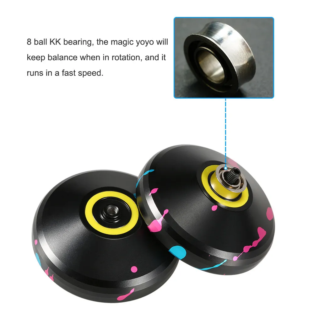 Haute vitesse Magic Yoyo V3 en alliage d'aluminium à haute vitesse insensible Yo-yo CNC tour avec filature Yoyo jouets pour enfants cadeau LJ201031