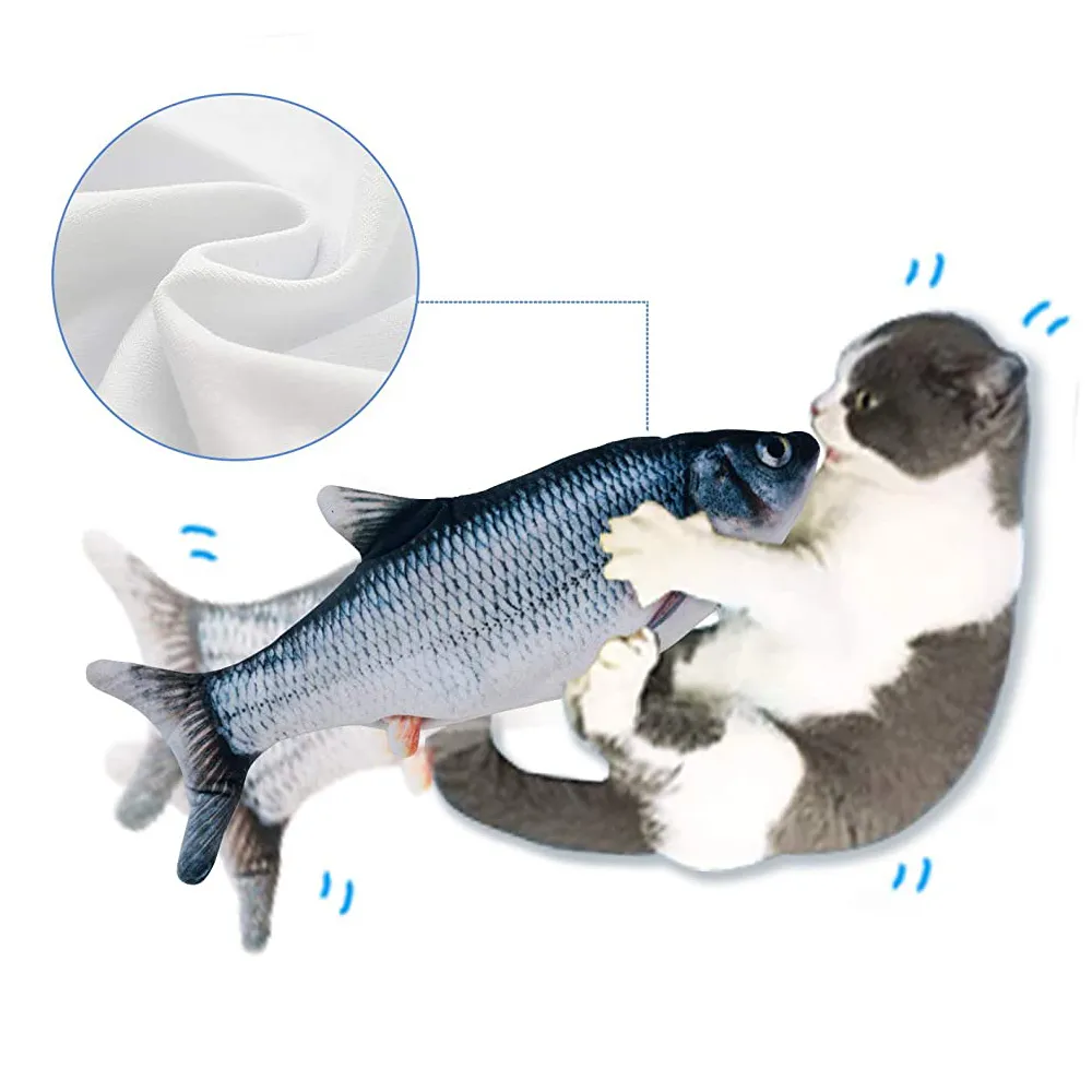 シミュレーションの魚USB充電ペットキャット玩具ドロップシッピングLJ201125