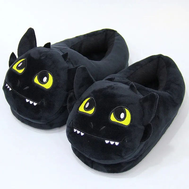 Couple Cartoon Animal Plush Slippers Indoor Warm Floor Home Slippers Woman/Man Snug Sneakers Slides Big Size 35-43 Cotton Shoes X1020