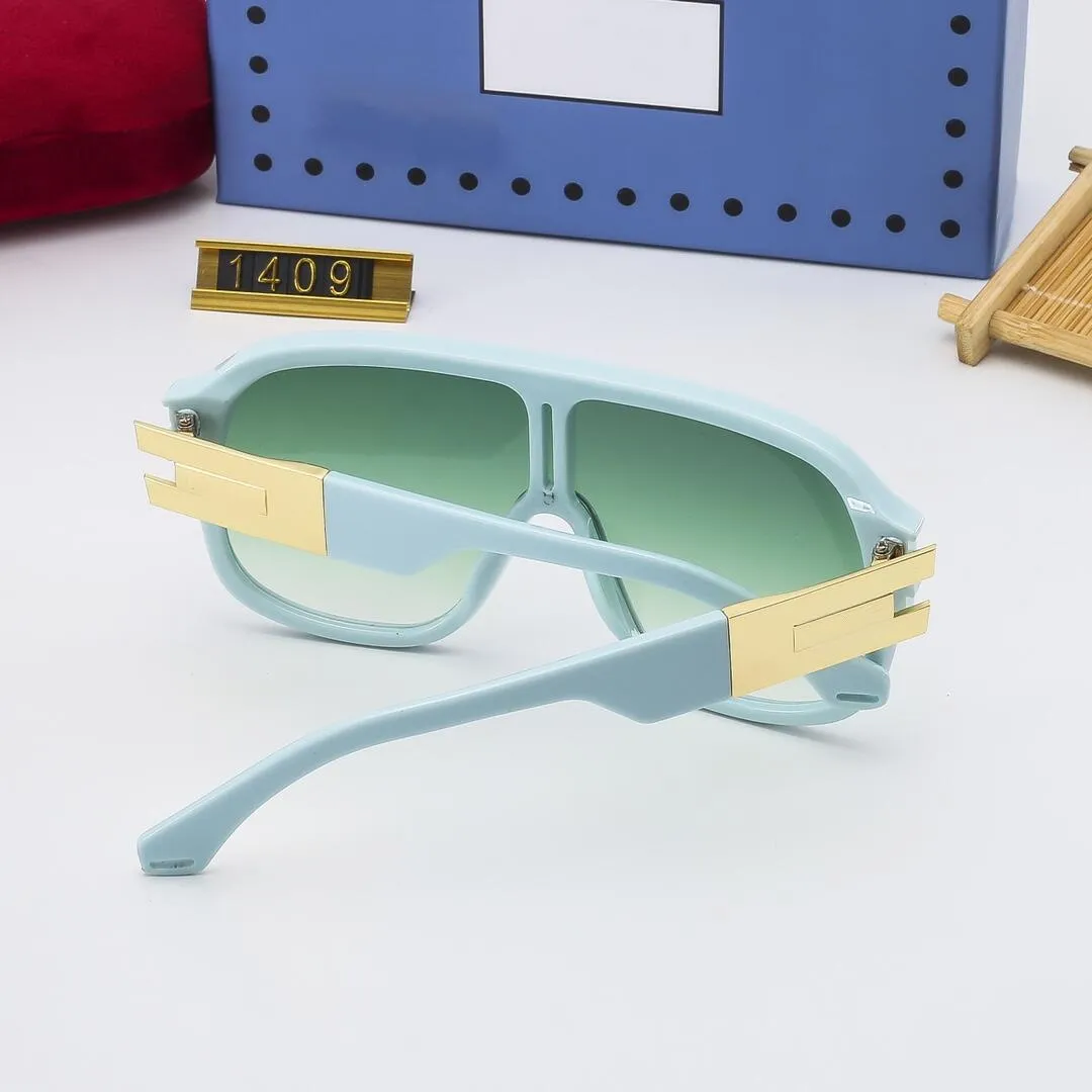 Mode übergroße Sonnenbrille Mann Frau Goggle Beach Schild Wrap Sonnenbrille UV400 6 Farbe Optionaler Top -Qualität 1409 288f