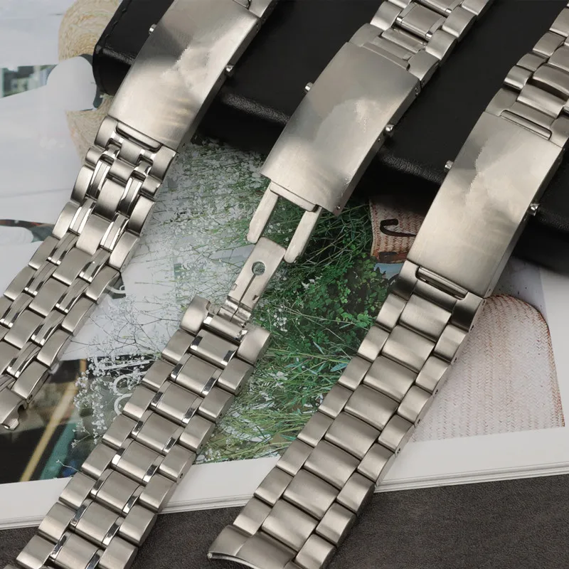 Groothandel 20 mm 22 mm zilveren roestvrijstalen horlogeband voor Fit Omega-band Seamaster Speedmaster Planet Ocean horlogeband