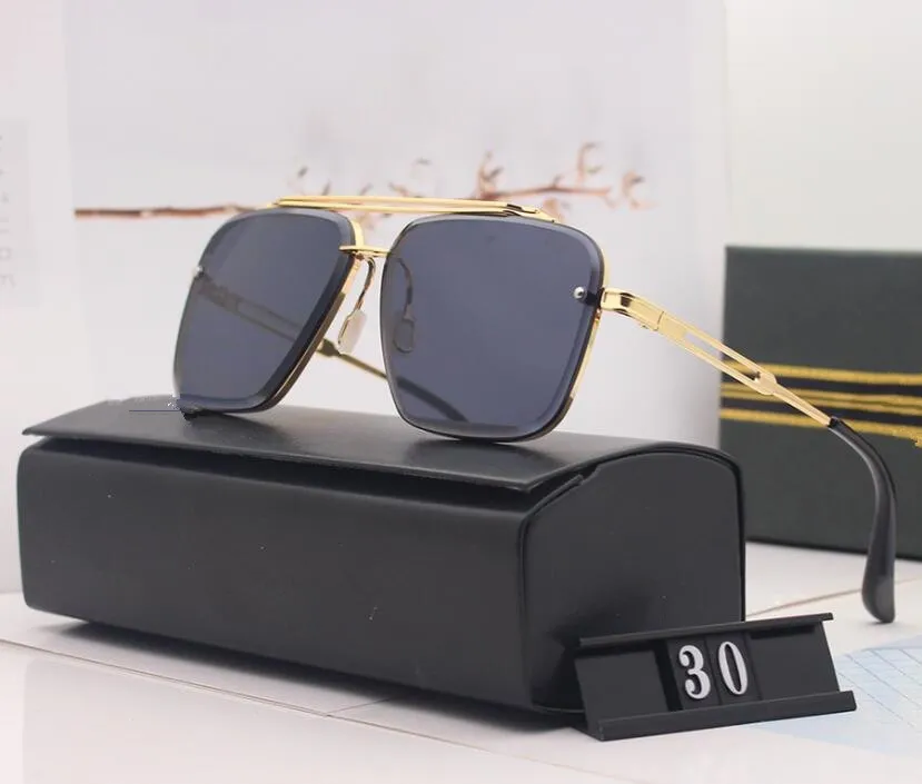 Designer de luxe entier DT 30 lunettes de soleil pour hommes femmes lunettes de soleil pilote de haute qualité mode classique Adumbral lunettes accessori307O