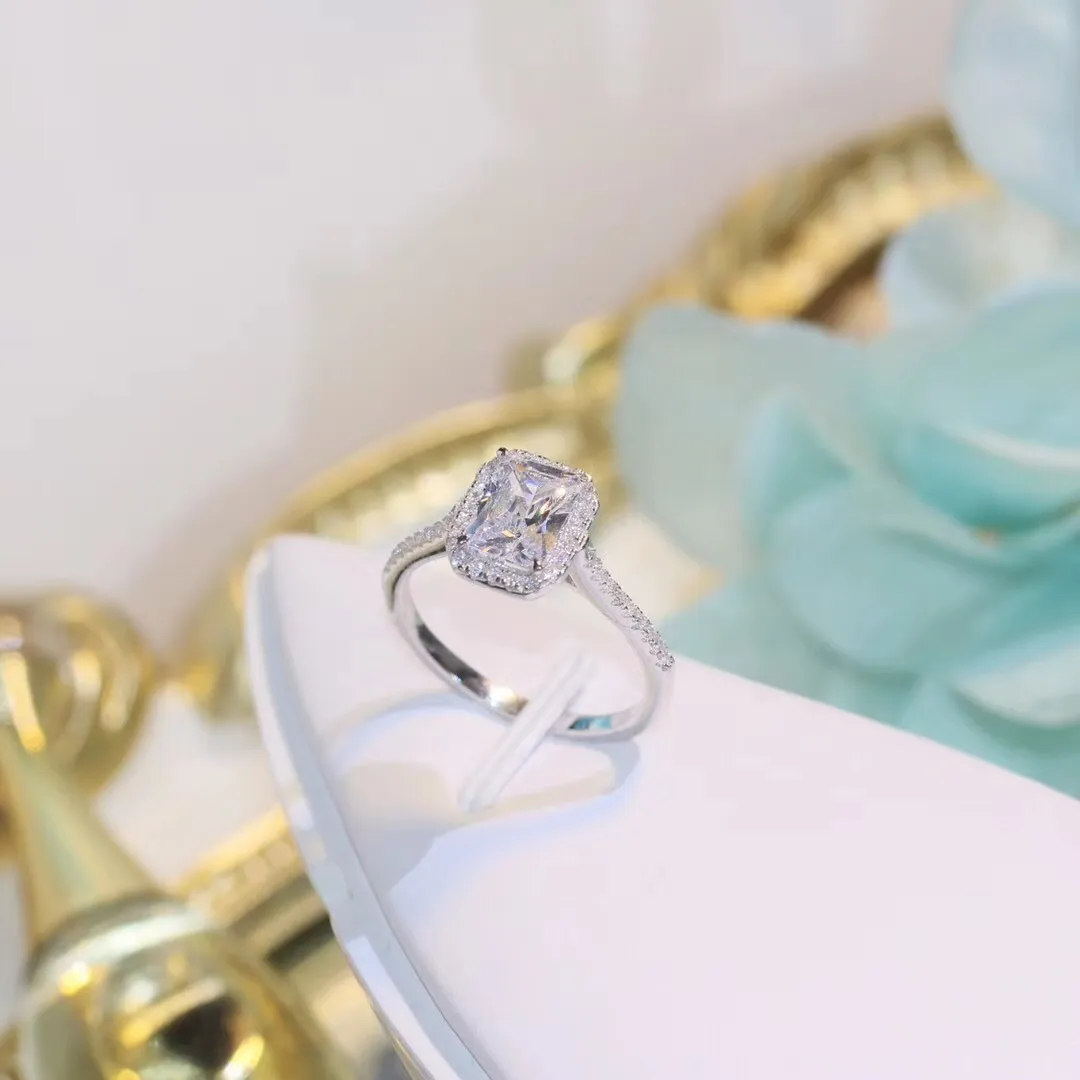 TSHOU34 TIFF 925 anelli in argento sterling di cristallo l'accessorio di gioielli di fidanzamento di nozze regalo fine 201026