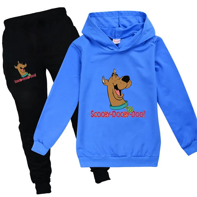 Autunno Ragazzo Vestiti Set Manica lunga Casual Sport Bambini Scooby Doo Boutique Abbigliamento bambini Abiti bambini Ragazza Camisetas 2011279760703