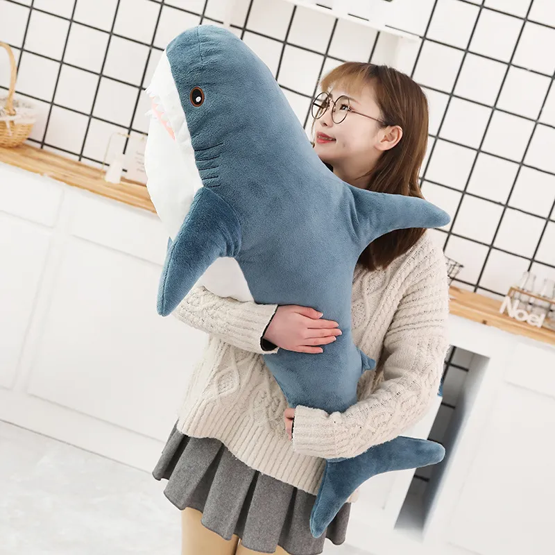 80100cm grote size grappige zachte hap Shark pluche speelgoed kussen sweepase kussen cadeau voor kinderen 10113900456
