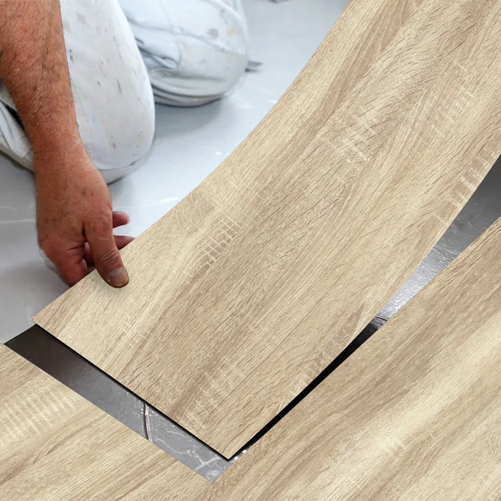 Moderne vloer stickers houtnerf PVC waterdicht zelfklevend nachtkastje wanddecoratie behang keuken home decor wanddecor 1007