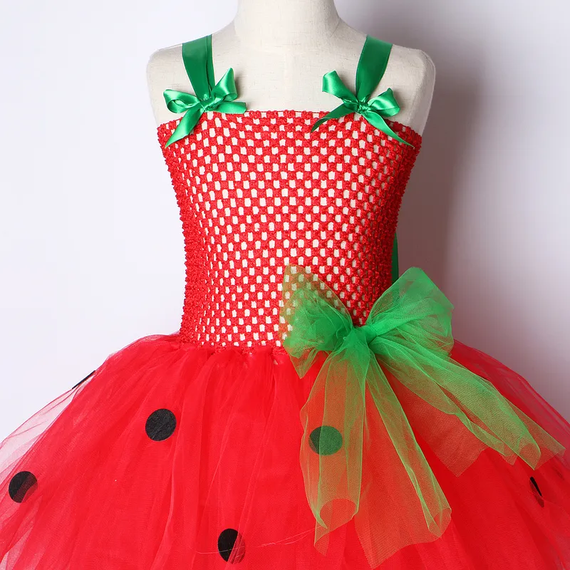 Baby Girls Tutu Dress Strawberry Princess Dresses for Kids Girl Birthday Costume Watermelon Halloween Christmas Costumes Toddler 220314