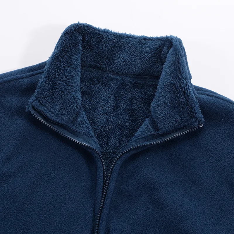 E-Baihui 2021 automne hiver sweat nouveaux hommes épaissi col ample Cardigan à capuche solide décontracté hommes manteau polaire L-01561