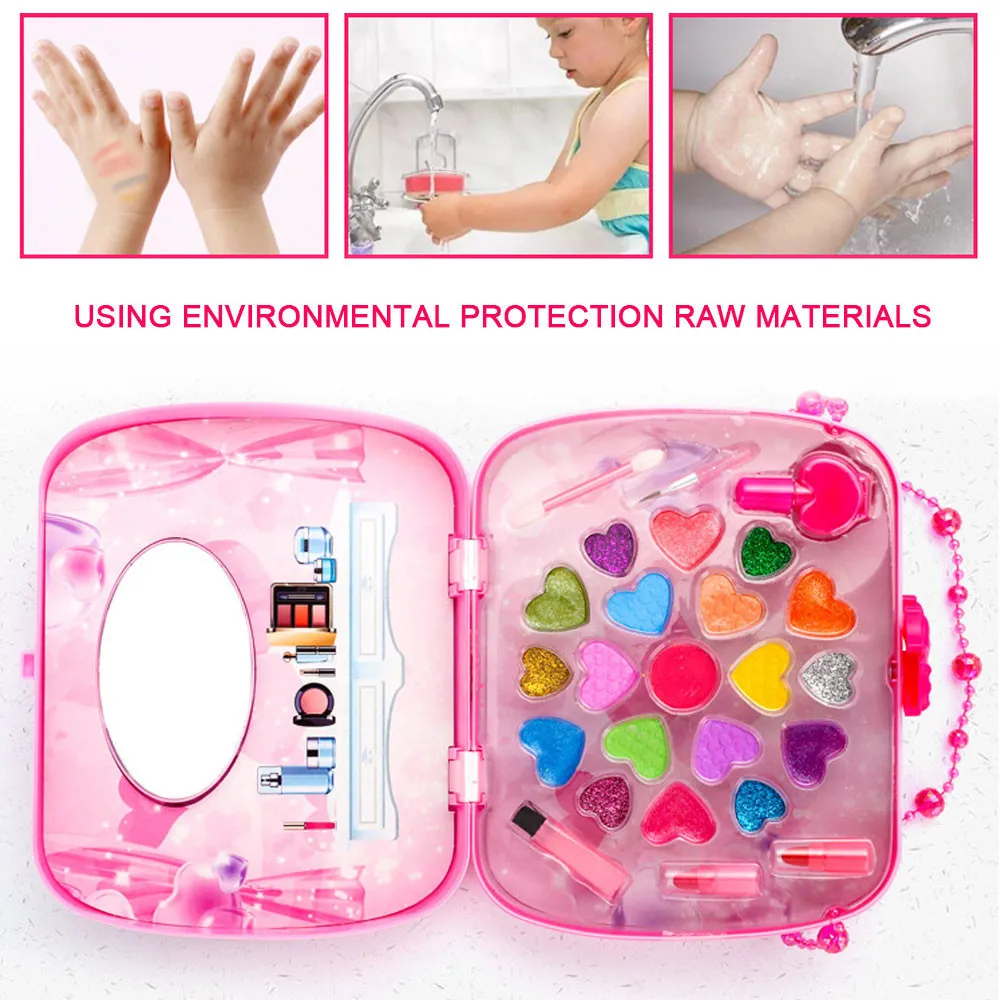 Çocuk Makyaj Toys Bavul Giyinme Kozmetik Kızlar Oyuncak Plastik Güzellik Güvenliği Pretend Play Çocuk Kız Makyaj Oyunları Hediyeleri 21035356535