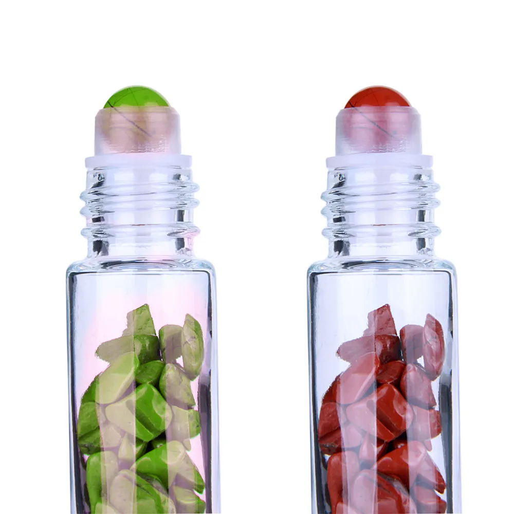 Glass Container Tubes Roll Bottle  Oil Bottles 10ml Gemstone Crystal Oil Roller Storage Tube for Aromatherapy (3)
