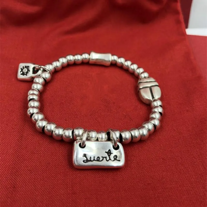 Nouveau bracelet authentique en caoutchouc chance bracelets d'amitié UNO DE 50 bijoux plaqués convient au cadeau de style européen pour femmes hommes PUL1286MTL335L