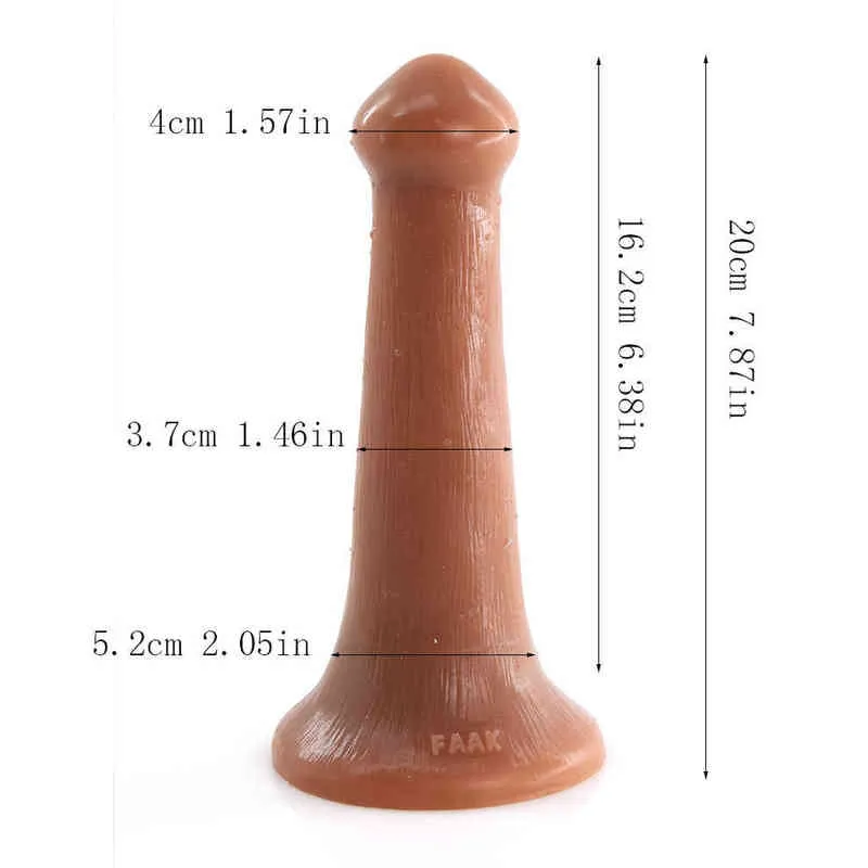 Nxy Dildos Anal Toys Новая Грибная Голова Ложный Пенис Двойной слой Силиконовые Силиконовые Силиконовые Женщина Вагинальный Массаж Палочка Весело Большой Штекер 0225