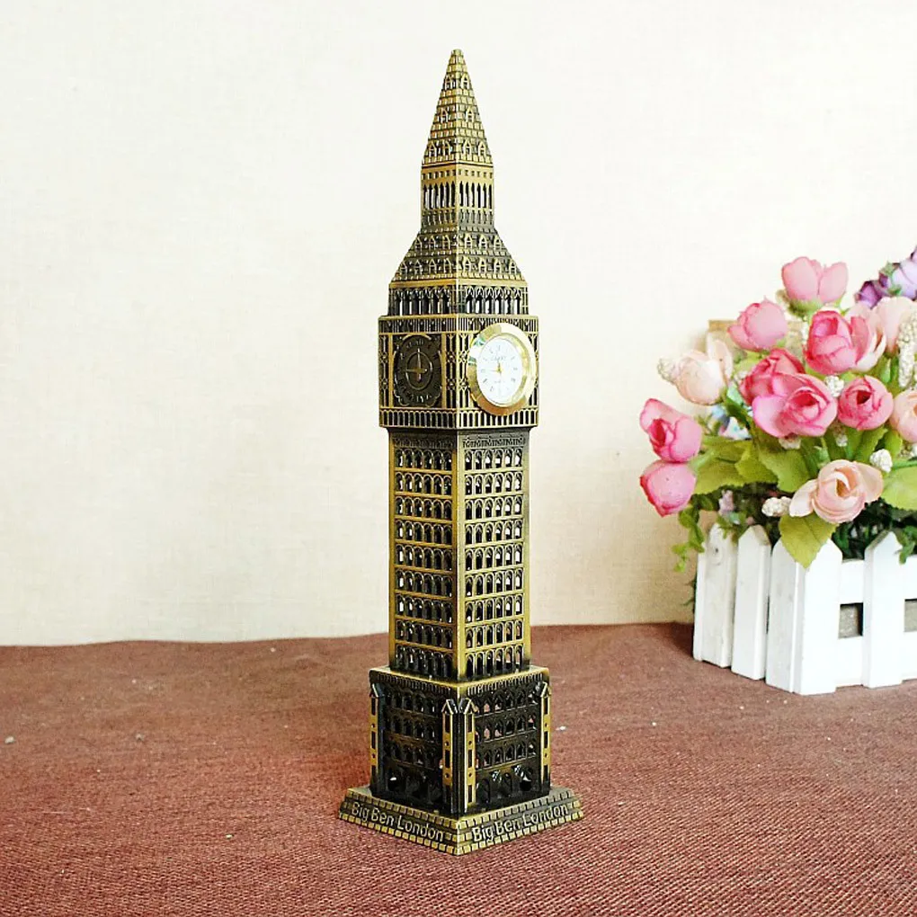 Металл 3D модель Лондон Большой Бен Статуя Сувенирный подарок Украшение дома T200703