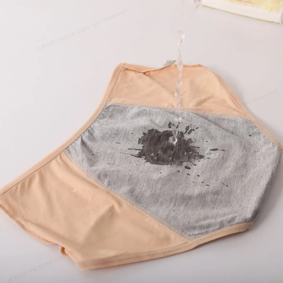 Calzoncillos menstruales Bragas para mujeres Niñas Período a prueba de fugas Ropa interior Femenina Malla transpirable WaterAbsorbHigh Cintura Lencería XXXL LJ200822