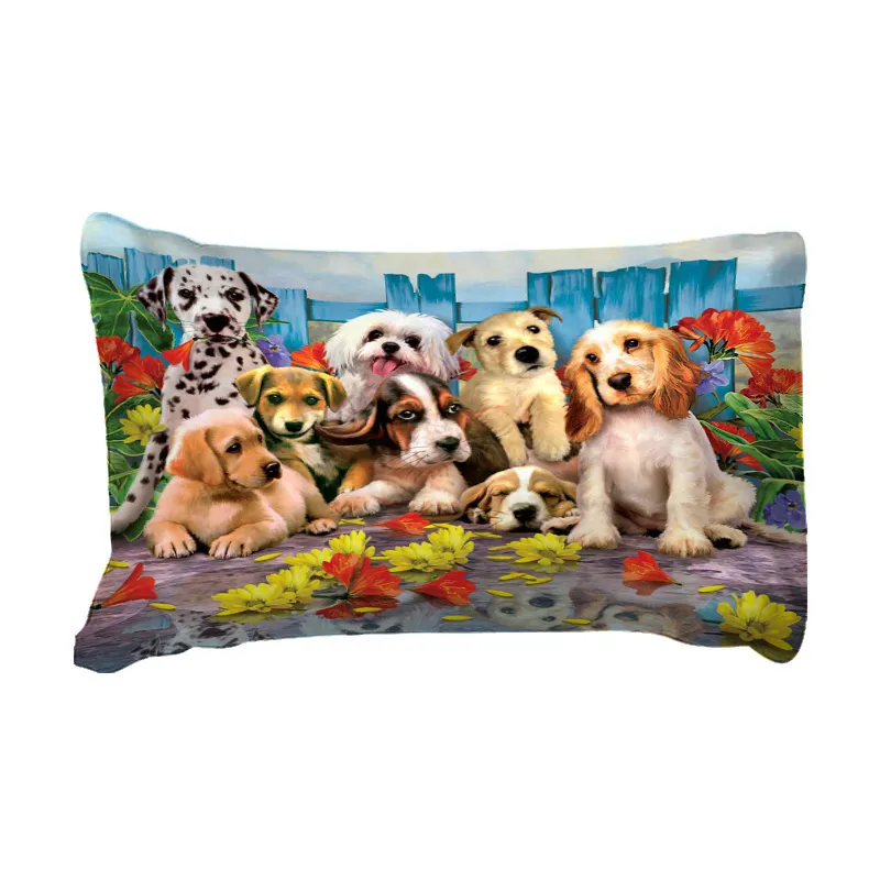 Set copripiumino stampato cani Queen Super King Size Set biancheria da letto animali Copripiumino Biancheria da letto con federe bambini Bambini 2266d