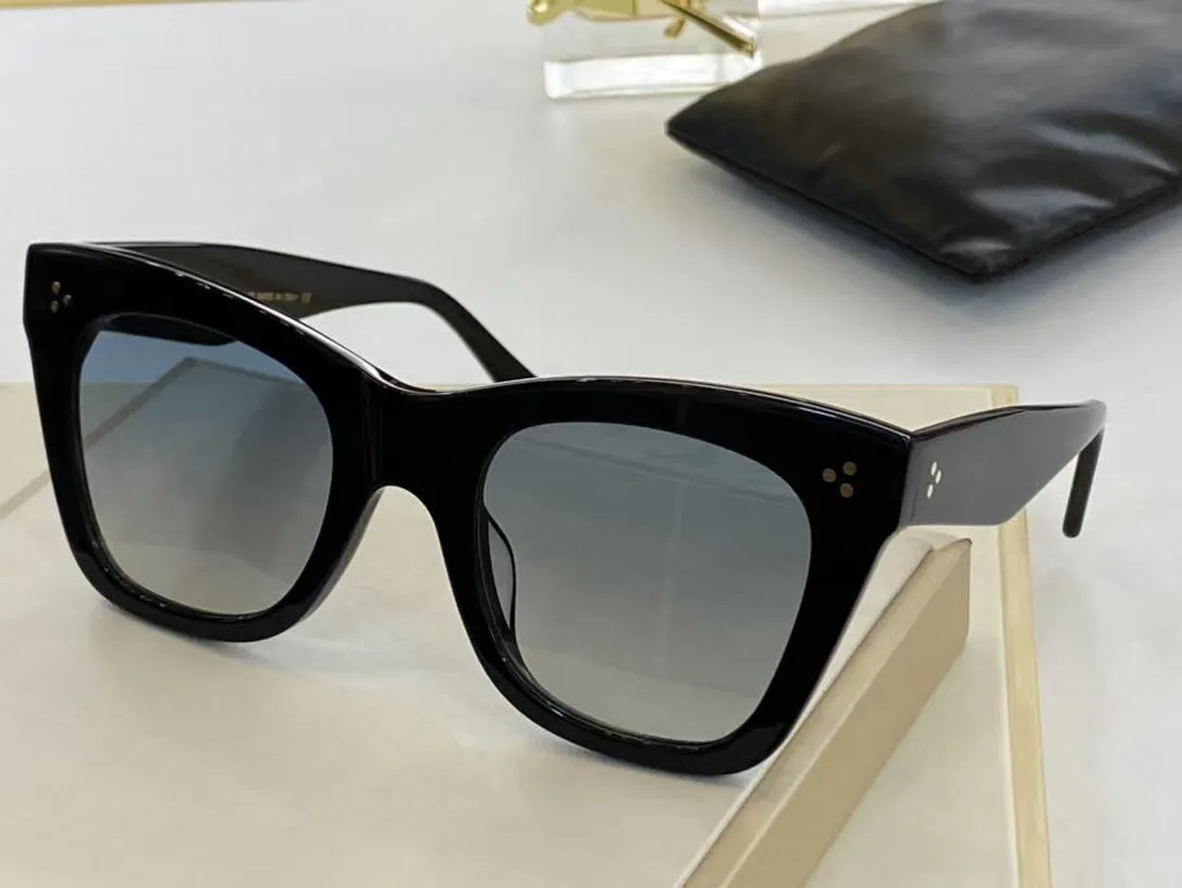 Óculos de sol olho de gato quadrado preto lente cinza s004 óculos de sol feminino design sonnenbrille des lunettes de soleil novo com box2818