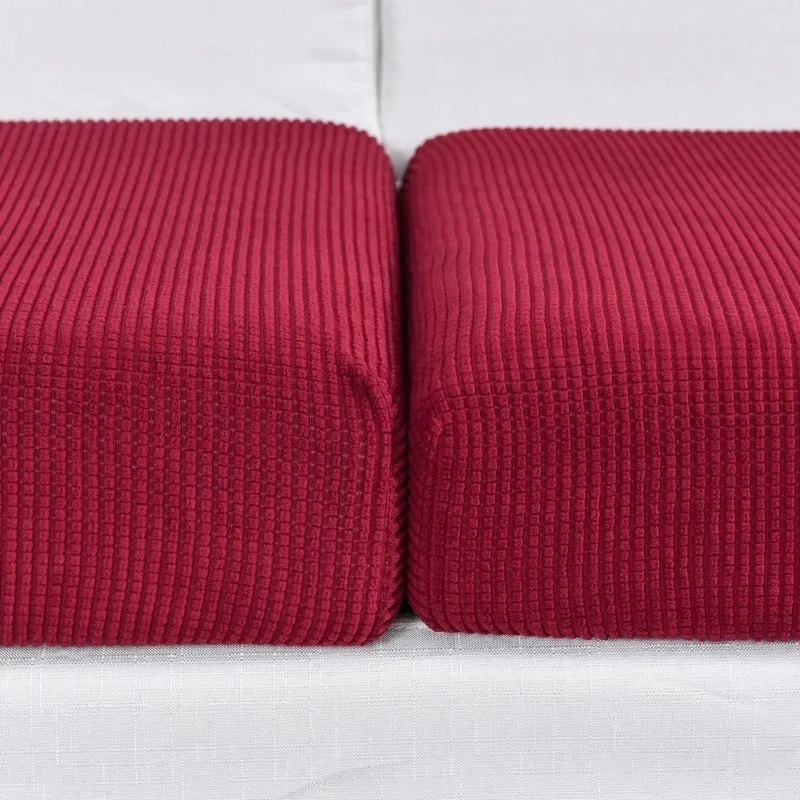 Meijuner Corn Velvet Sofa Couverture Nordic Simple Solide Combinaison Canapé Coussin Couverture Tout Compris Élastique Protecteur Siège Couverture 201119