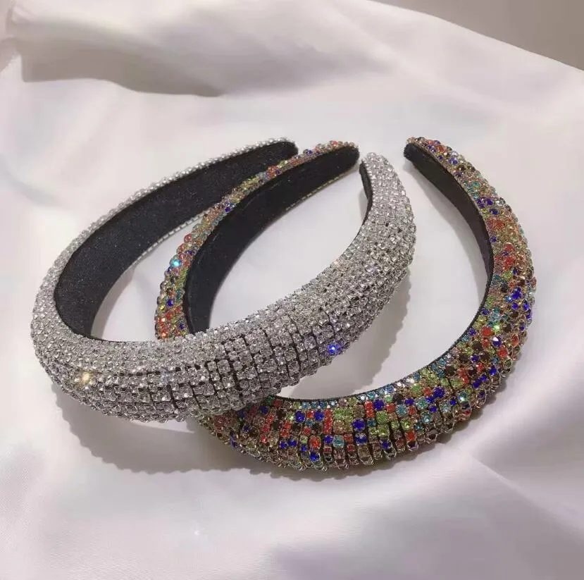 -selling Korean full-drilled velvet bottom heavy industry headband flashing rhinestones retro style palace fashion temperament 300J