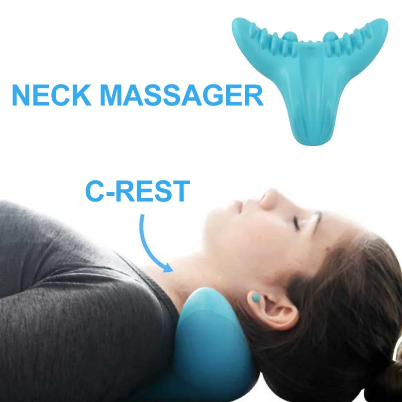 Masseur de cou Oreiller de relaxation Portable Gravity Acupression Oreiller de massage C-Rest Neck Cervical épaule Outil de soulagement de la douleur LJ200821