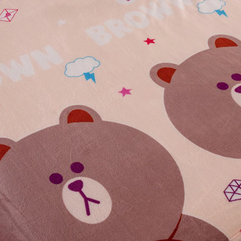 Marque dessin animé polaire literie enfants couverture sur le lit ours jeter couvre-lit couverture pour canapé sans taie d'oreiller Y200417