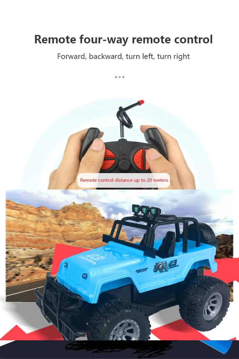 2020 Hot Wrangler a quattro vie con telecomando 1:20 con telecomando leggero fuoristrada 2.4GHz veicolo da arrampicata auto giocattolo