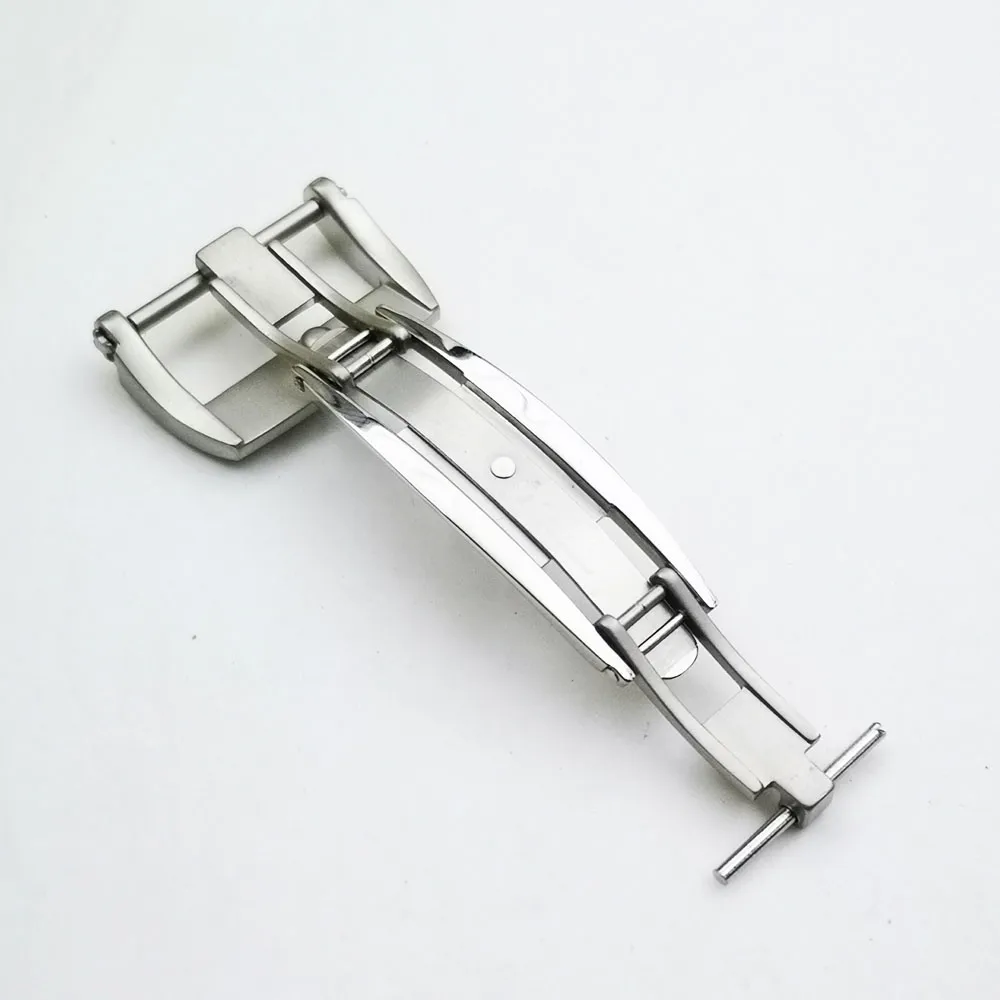 Fecho de implantação dobrável de aço inoxidável de 20 mm para pulseira de relógio de couro de borracha RM Strap245e
