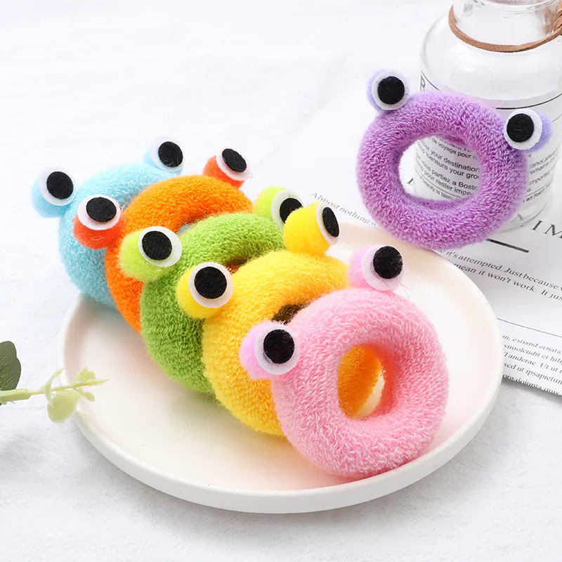 Cute frog bands girl ring elastic rubber band Korean children's headdress hair accessories