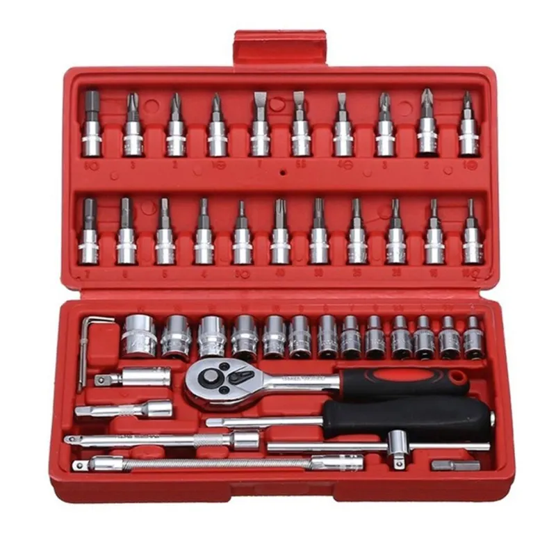 PCS Wrench Socket Set Hardware Spanner Screwdriver Ratchet Kit Car Repairing Tools Combination Hand Tool S Y2003218820443