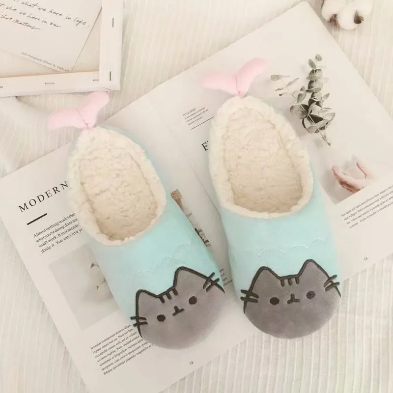 Pantofole da interno ragazza Pantofole gatti Scarpe calde colorate Cat Slip on Flats Diapositive Pantofole animali Scarpe ragazza fidanzata Regali di Natale X1020