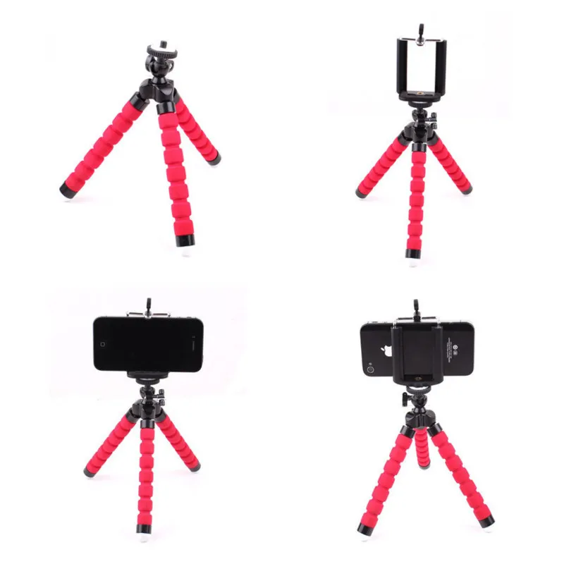 360 Rotation Flexibel svamp stativ lat mobiltelefonh￥llare klipp f￤ste selfie stativ mount monopod kamera dv h￥llare f￶r iPhone selfie clip