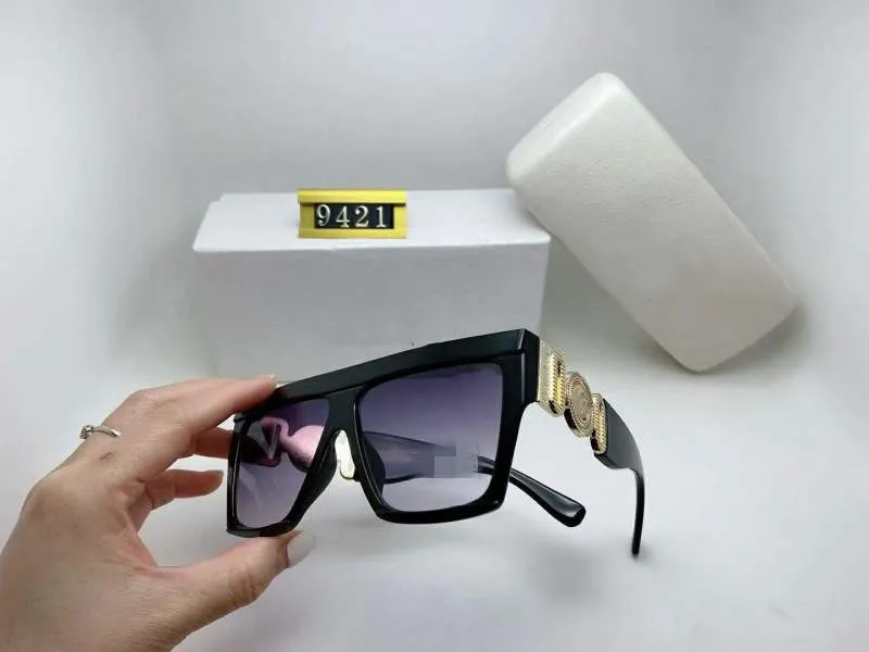 2021 Аутентичные поляризационные солнцезащитные очки 9421 для женщин и мужчин, дизайнерские солнцезащитные очки с защитой от ультрафиолета, прозрачные линзы и линзы с покрытием sunwear244E