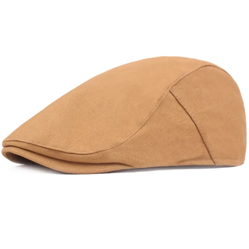 HT3100 Beret Men Women Cap vintage kunstenaar schilder hoed vaste vlakte aangepaste baret cap retro katoenen hoed krantenjongen Ivy flat294t