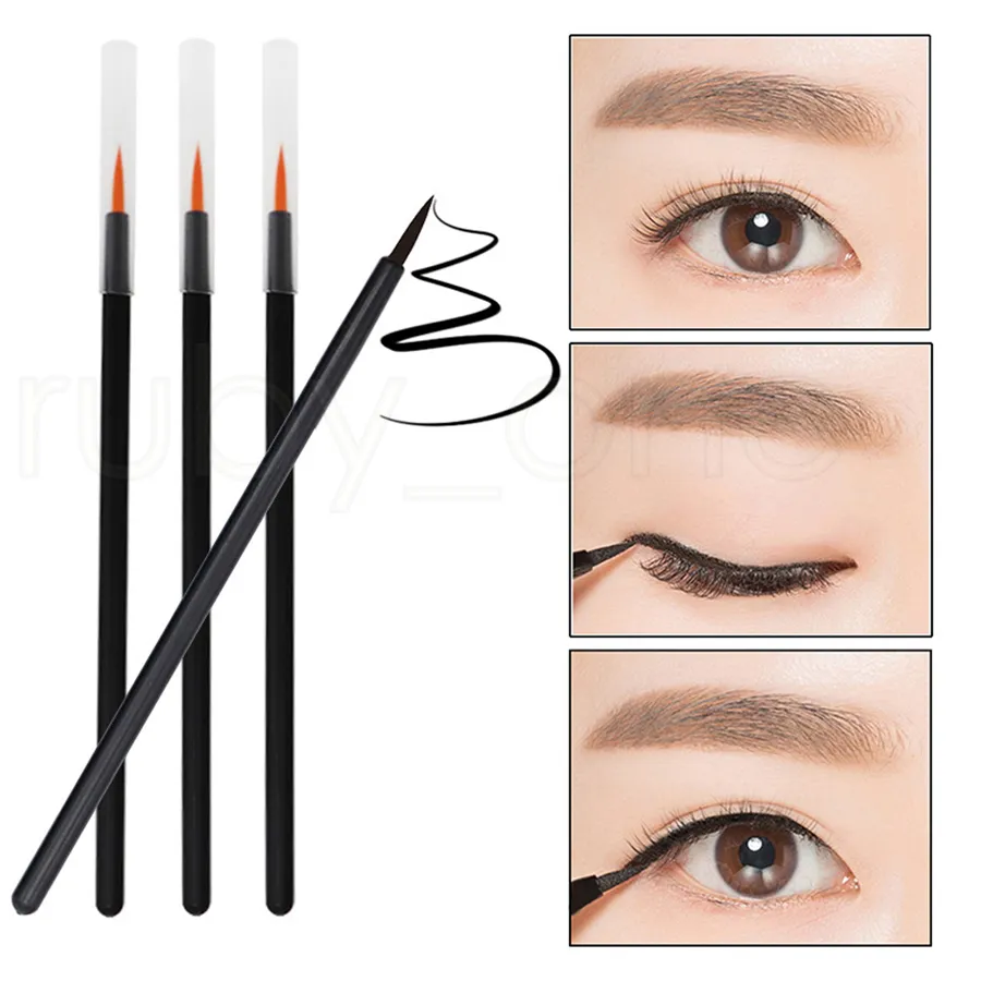 Disposable Eyeliner Brushes Individual Applicator Superfine Fibre Swab Eye Liner Liquid Wand Eye Liner Professional Brush 