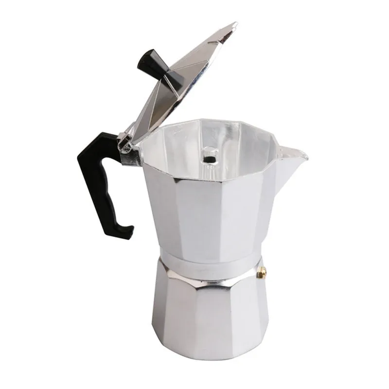 Italian Top Espresso Percolator 1cup 3cup 6cup 9cup 12cup Stovetop Coffee Maker Octagonal Household Aluminum Cafeteira C1030199s