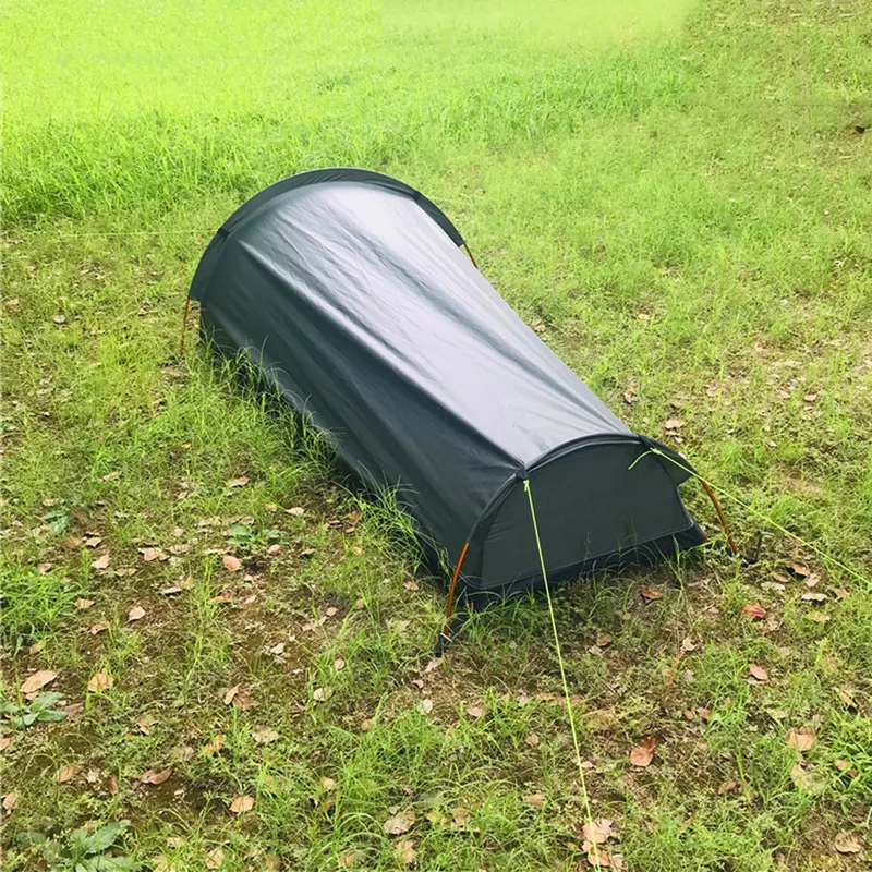 Tenda da campeggio ultraleggera, zaino da viaggio singolo tenda verde militare sacco a pelo impermeabile al 100% 220216
