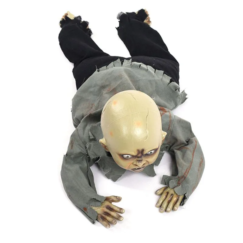 Best Animated Crawling Baby Zombie Scary Ghost Babies Doll Haunted Halloween Decor Props Supplies Y201006