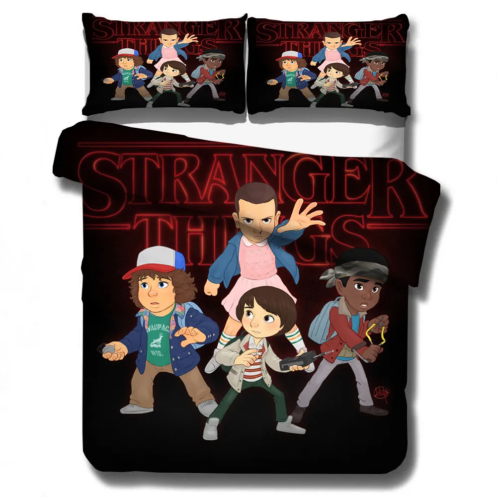 3D Stranger Things Bedding Set Duvet Covers Pillowcases Science Fiction Movies Comforter Bedding Set Bed LinenNO sheet 2012102923553
