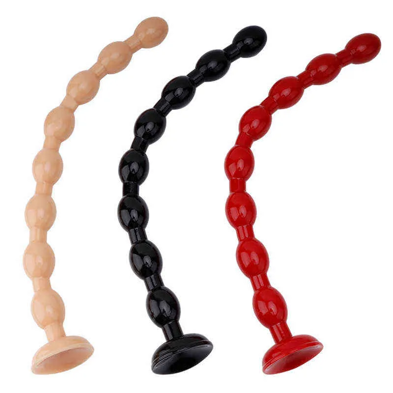 NXY Dildo Giocattoli anali 50 cm Lungo Pull Bead Backyard Fun Plug Morbido massaggio prostatico Dispositivo di masturbazione maschile e femminile Prodotti adulti 0225