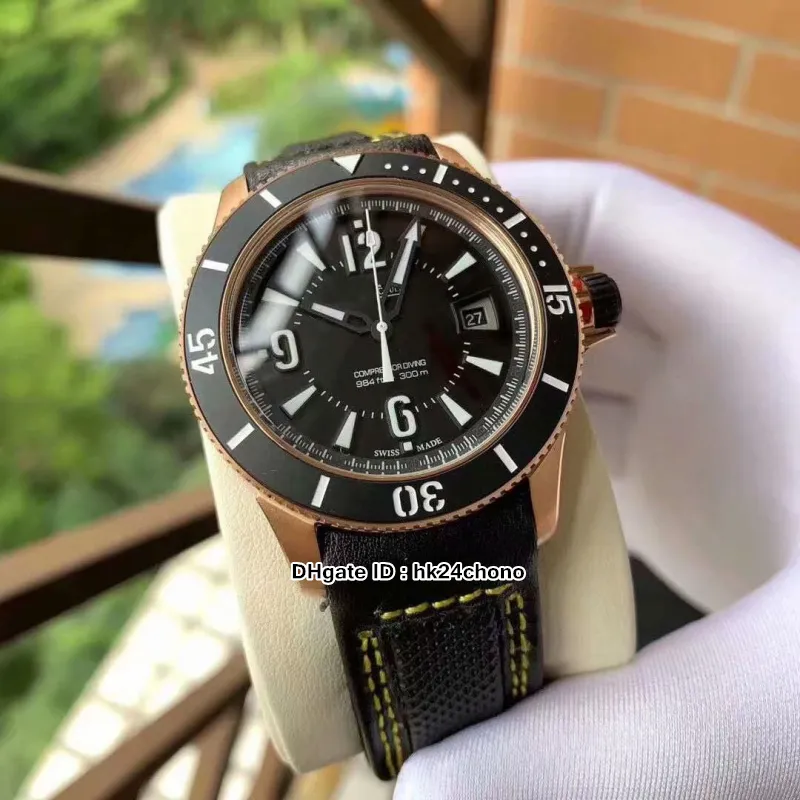 Nowy Master Compressor Q2018470 2018470 Automatyczna męska zegarek Srebrna skrzynia skórzana Pasek ceramiczny Wysoka jakość Gents Sport Watch271L