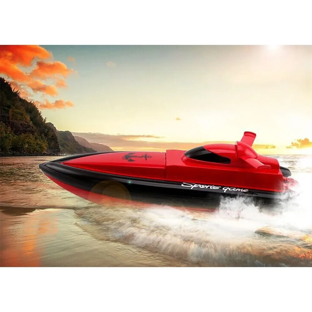 EBOYUTM F1 Barca RC ad alta velocità Barca da corsa telecomandata 4 canali piscine, laghi e avventure all'aria aperta funziona solo in acqua 201204